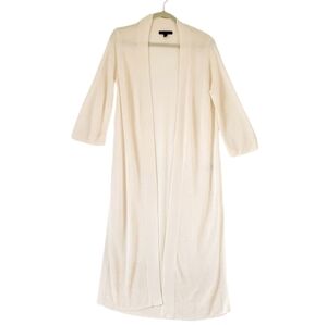 Banana Republic Long Ivory Knit Open Sweater Wrap Size Small Women